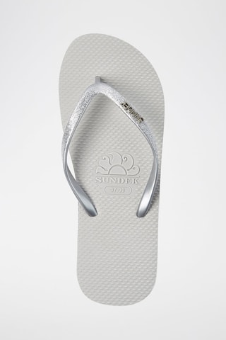 Chanclas con plataforma - Plateado