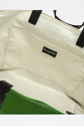 Bolso shopper con brillo - Verde