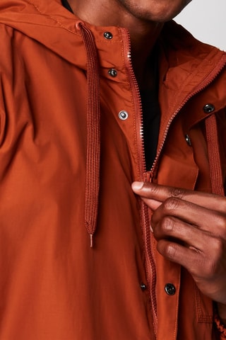 Chaqueta con capucha - Rojo teja