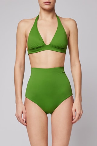 Shorty de bikini de talle alto - Verde