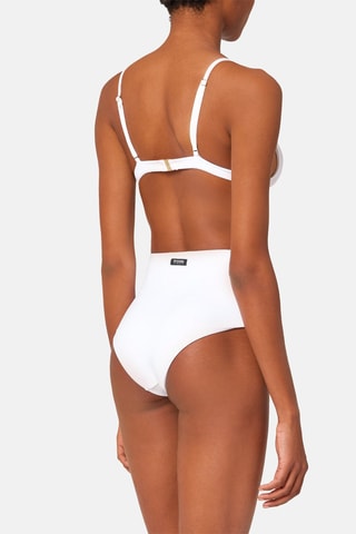 Shorty de bikini de talle alto - Blanco