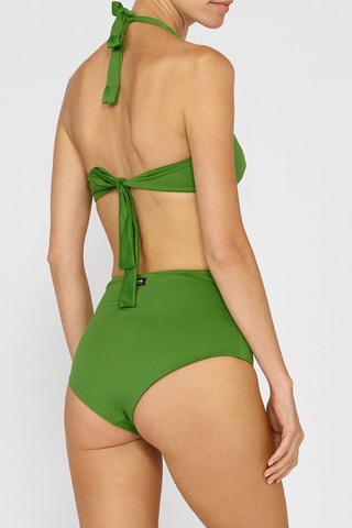 Shorty de bikini de talle alto - Verde