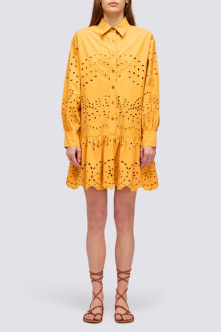 Vestido de talle bajo - Mostaza