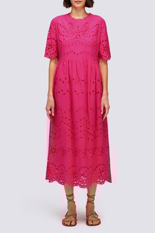 Vestido midi - Fucsia