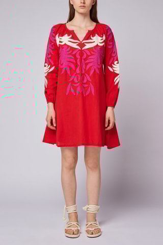 Vestido trapecio - Rojo