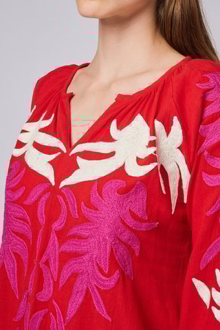 Vestido trapecio - Rojo