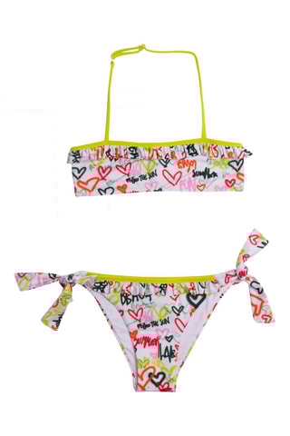 Bikini - Blanco y verde flúor