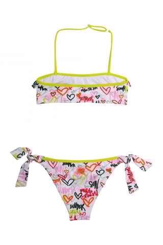 Bikini - Blanco y verde flúor