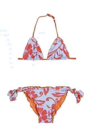 Bikini - Celeste y naranja