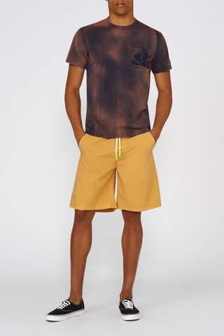 Camiseta tie-dye - Marrón y negro