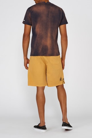 Camiseta tie-dye - Marrón y negro