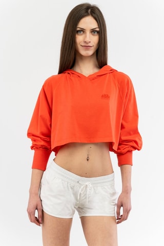 Camiseta con capucha cropped - Naranja