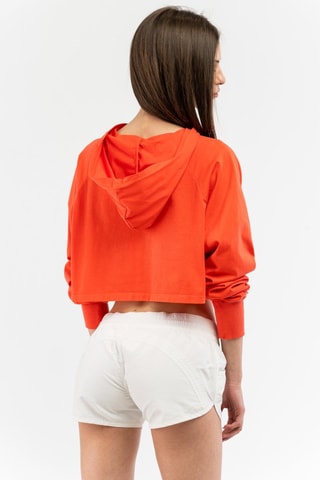 Camiseta con capucha cropped - Naranja