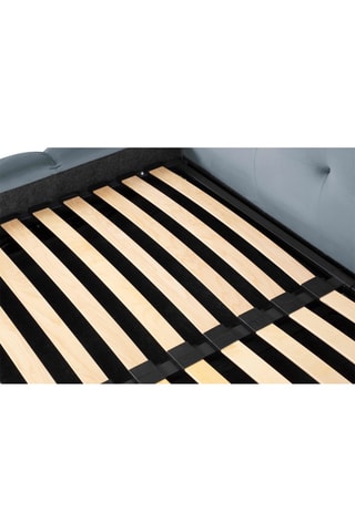 Lit-coffre avec tête de lit Bali - Bleu clair