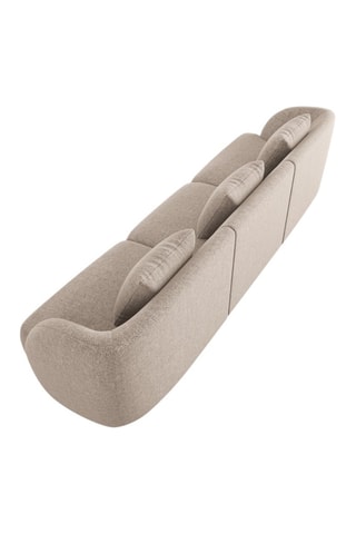 Canapé modulable Galatica - Beige - 3 places - En tissu chenille