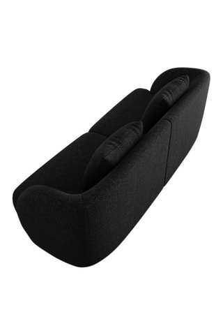 Canapé modulable Galactica - Noir - 2 places - En tissu chenille