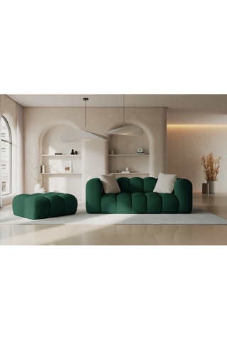 Canapé Halley - Kaki - 2 places - En tissu velours