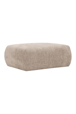 Pouf Matera - Beige - En tissu chenille