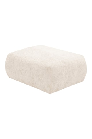 Pouf Matera - Beige clair - En tissu chenille