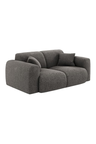 Canapé Nolio - Gris chiné - 2 places - Tissu chenille