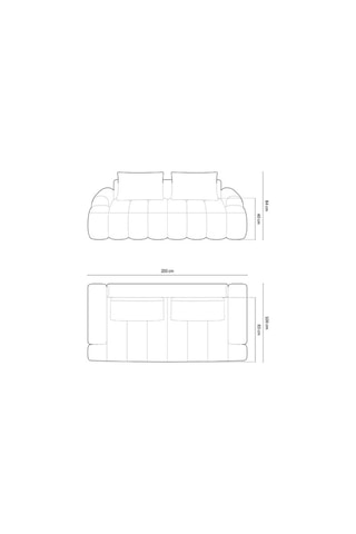 Canapé Kimi - Vert foncé - 3 places - Toucher velours