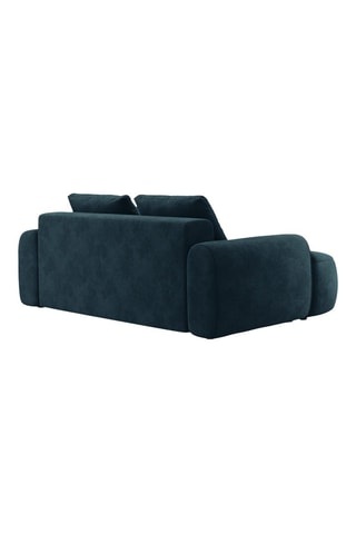 Canapé Kimi - Bleu pétrole - 3 places - Toucher velours