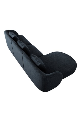 Canapé d’angle gauche modulaire Galactica - Bleu roi - 4 places - En tissu chenille