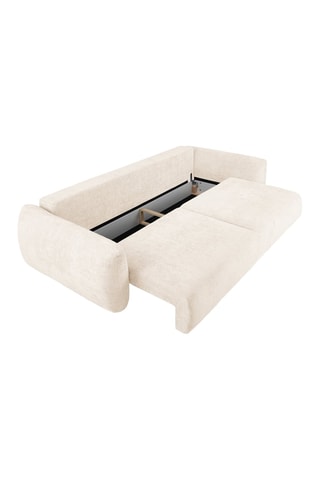 Canapé convertible Matera - Beige clair - 3 places - Tissu chenille