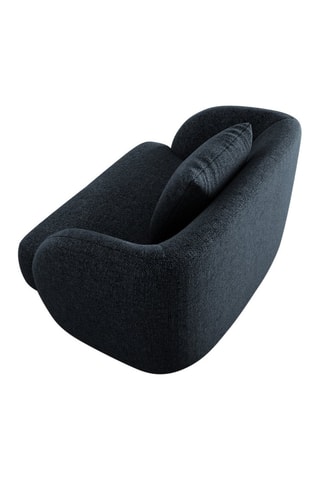 Fauteuil Tulum - Bleu roi - Tissu chenille