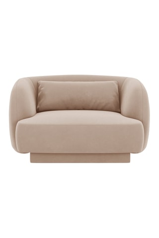 Fauteuil Tulum - Beige - Tissu velours
