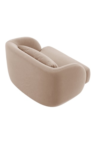 Fauteuil Tulum - Beige - Tissu velours