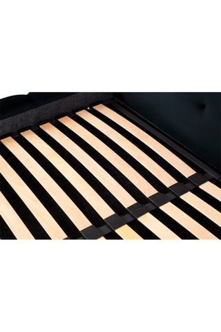 Lit-coffre Bali - Bleu foncé - Toucher velours