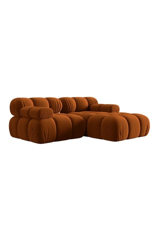 Canapé modulable Tropea - Terracotta - 3 places - Toucher velours