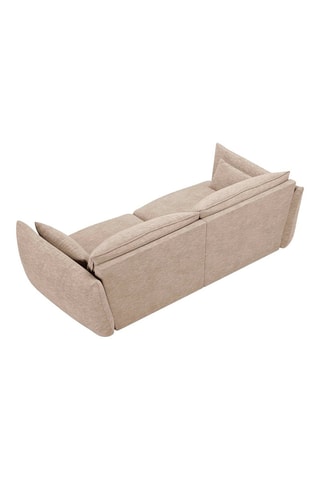 Canapé Clau - Beige - 3 places - Toucher chenille