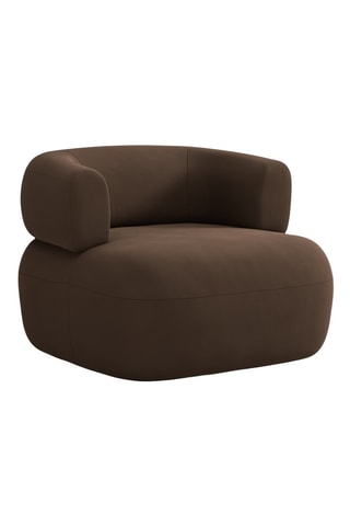 Fauteuil Aldrin - Marron - En velours