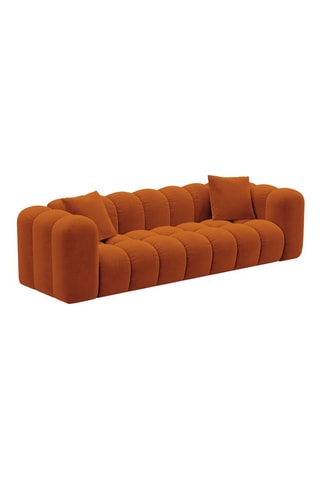 Canapé convertible Astro - Orange - 3 places - En velours