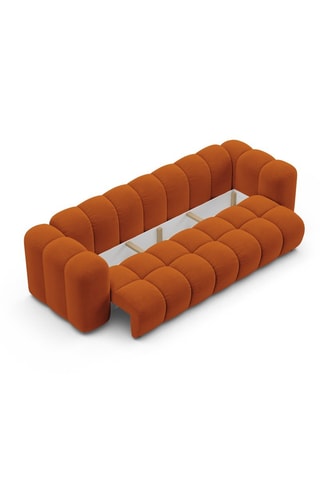 Canapé convertible Astro - Orange - 3 places - En velours