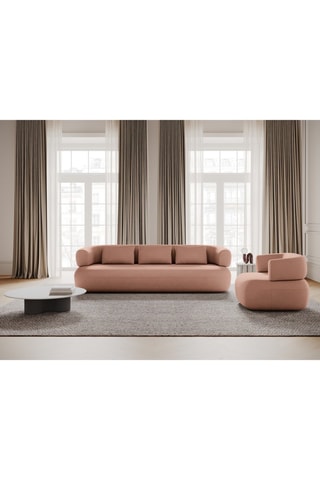 Canapé Aldrin - Orange - 4 places - En velours