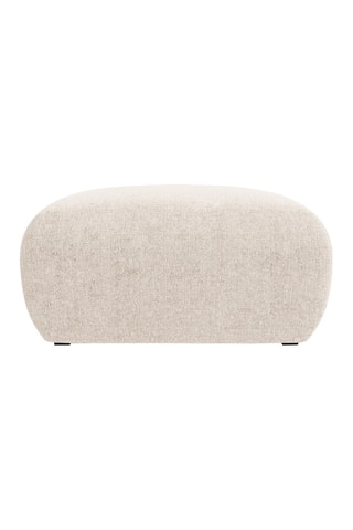 Pouf Nolio - Beige clair - En tissu chenille
