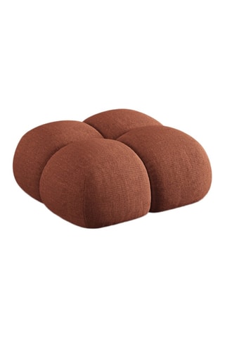 Pouf Loretto - Corail - En tissu structurel