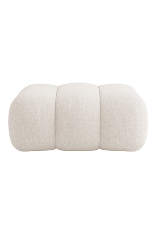 Pouf Koge - Beige clair - En tissu chenille