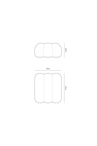 Pouf Koge - Beige foncé - Toucher velours