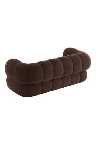 Canapé Koge - Marron - 2 places - Toucher velours