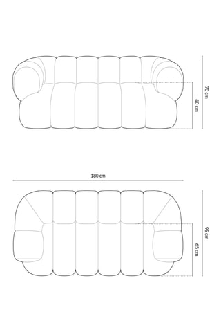 Canapé Koge - Marron - 2 places - Toucher velours