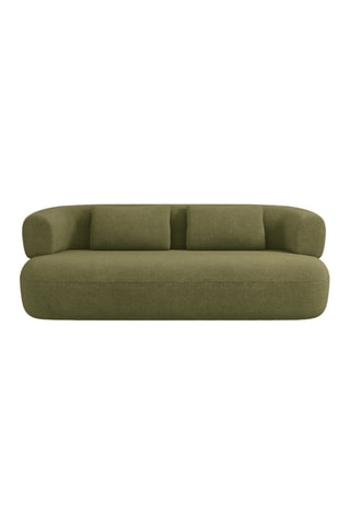 Canapé Aldrin - Vert - 3 places - En tissu bouclette