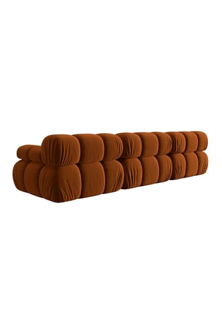 Canapé modulable Tropea - Terracotta - 3 places - Toucher velours