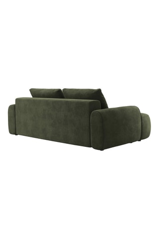 Canapé convertible Kimi - Vert foncé - 4 places - Toucher velours