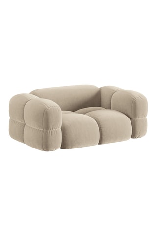 Canapé Loretto - Beige clair - 2 places - Toucher velours