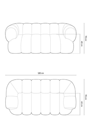 Canapé Koge - Vert - 2 places - Toucher velours