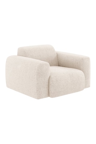 Fauteuil Nolio - Beige clair chiné - En tissu chenille